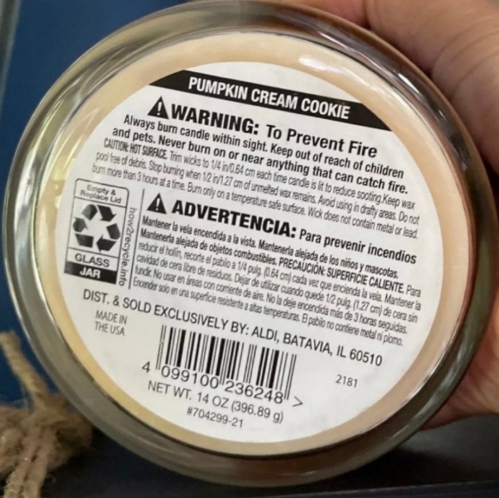 🆕️RARE! "2023" LARGE 14 OZ PUMPKIN CREAM COOKIE SOY BLEND SCENTED CANDLE! - Picture 4 of 15